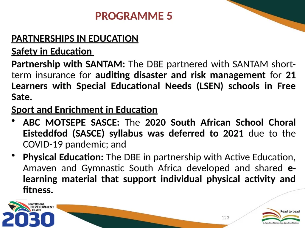 FIRST QUARTER PERFORMANCE OF THE DEPARTMENT IN - slide 123 of 142