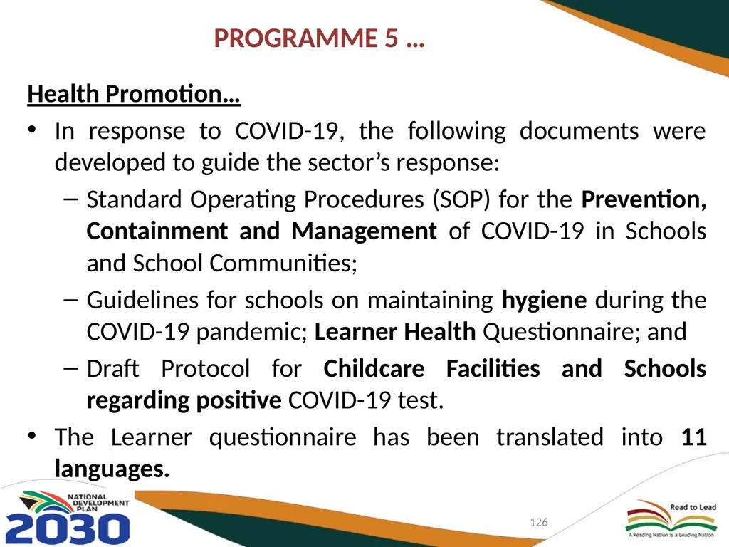 FIRST QUARTER PERFORMANCE OF THE DEPARTMENT IN - slide 126 of 142