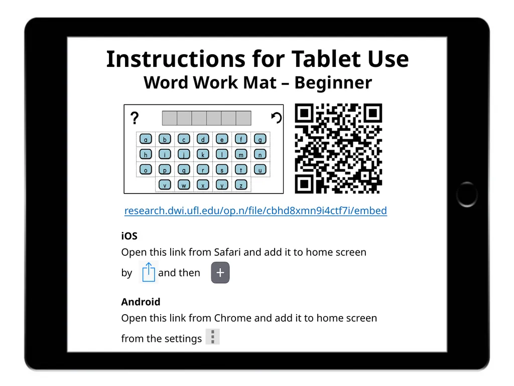 Word Work Mat Activity: Click the link or scan the - slide 4 of 5