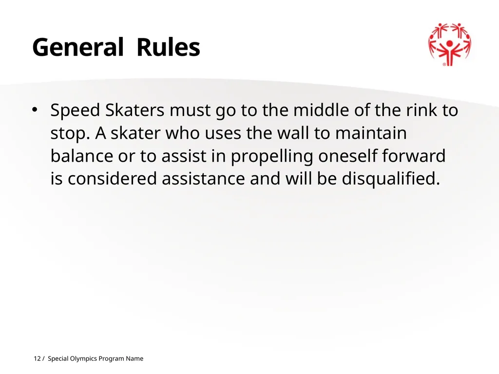 Speed Skating Official Rules 1 2 A picture paints - slide 12 of 21