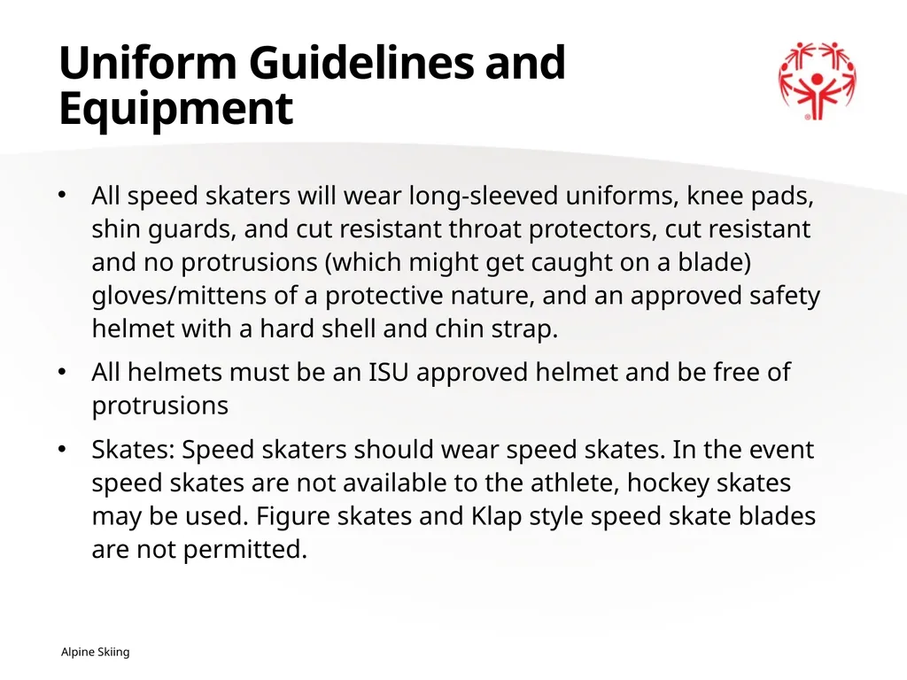 Speed Skating Official Rules 1 2 A picture paints - slide 5 of 21