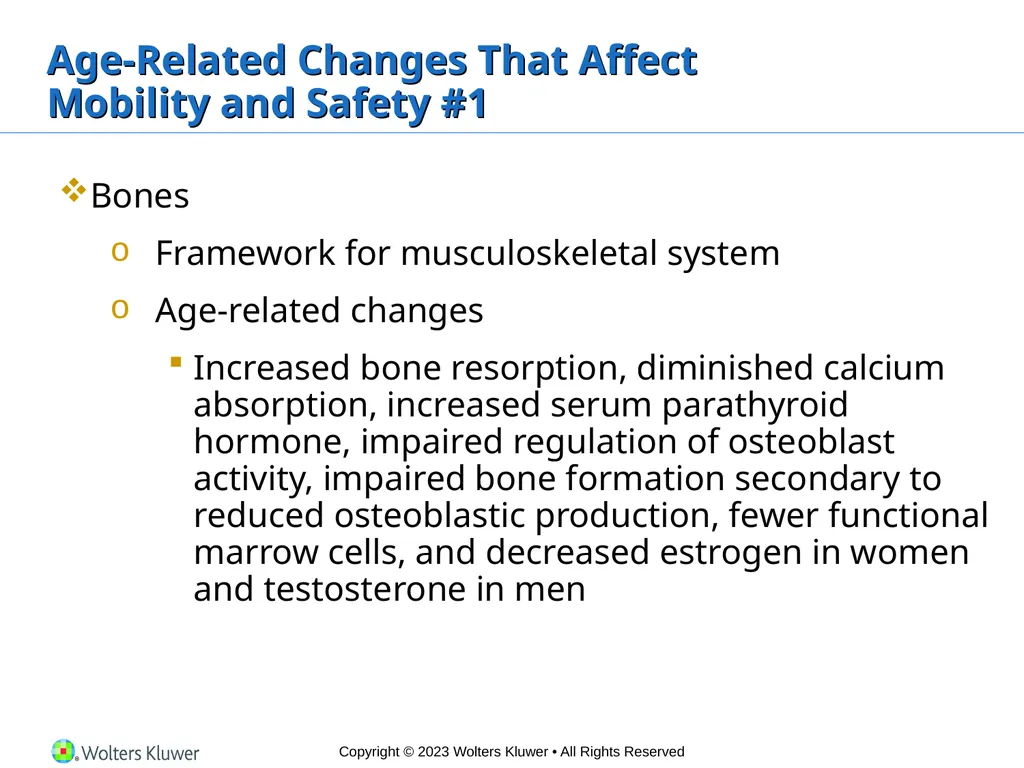 Chapter 23 Safe Mobility Introduction Mobility is - slide 3 of 28