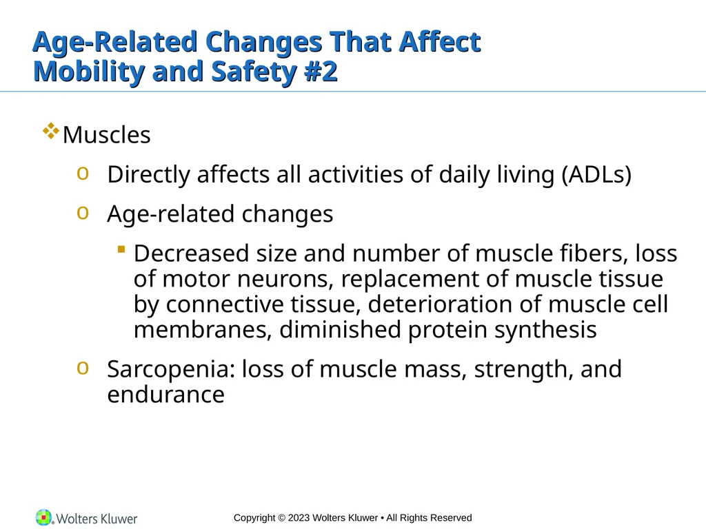 Chapter 23 Safe Mobility Introduction Mobility is - slide 4 of 28