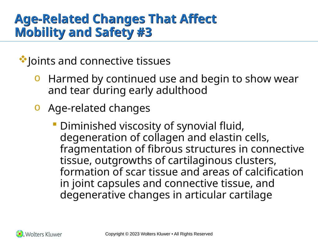 Chapter 23 Safe Mobility Introduction Mobility is - slide 5 of 28