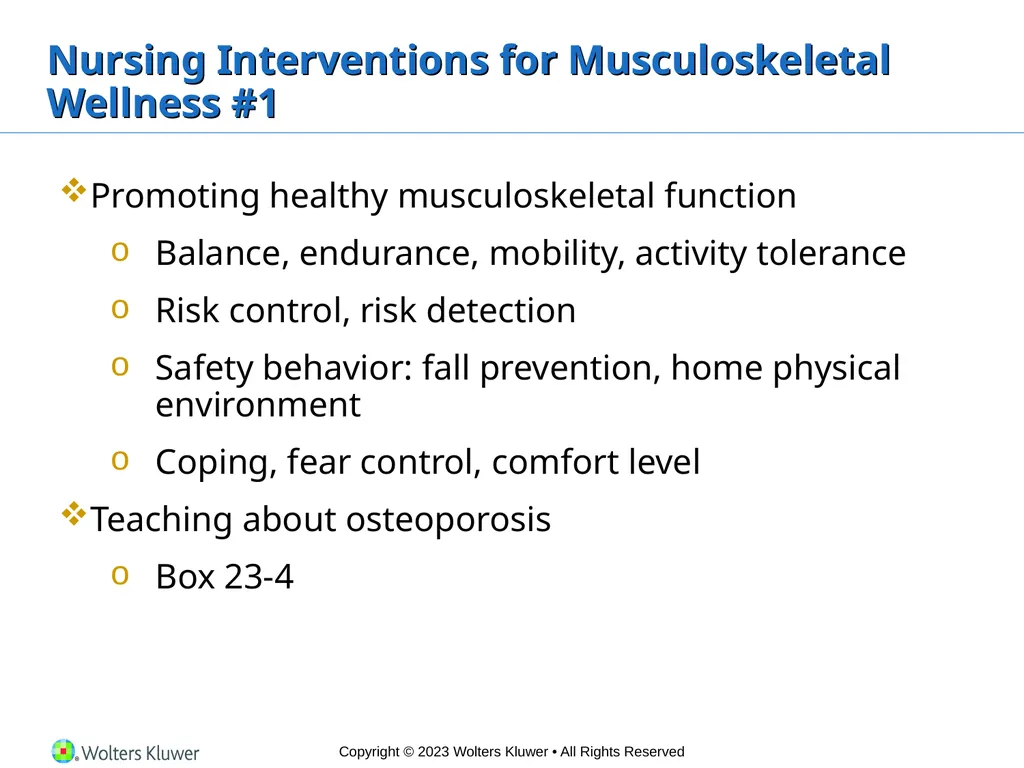 Chapter 23 Safe Mobility Introduction Mobility is - slide 22 of 28