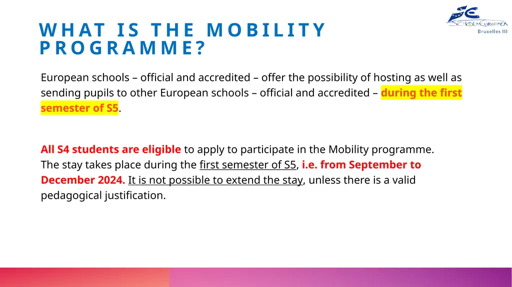 Mobility Programme from and to European schoolS 27 - slide 2 of 17