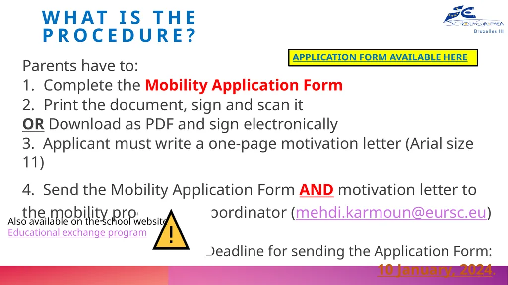 Mobility Programme from and to European schoolS 27 - slide 8 of 17