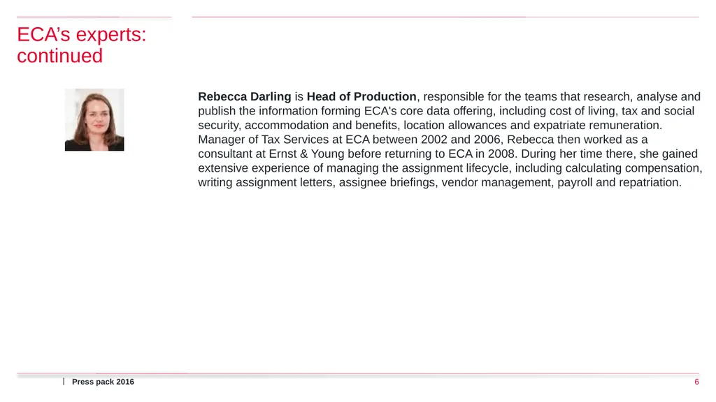 Press pack 2016 ECA International Press Pack What - slide 6 of 17