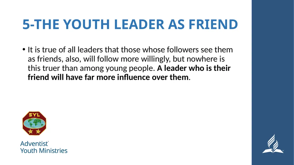 Seminar 4: Leadership The Youth Leader as - slide 18 of 24