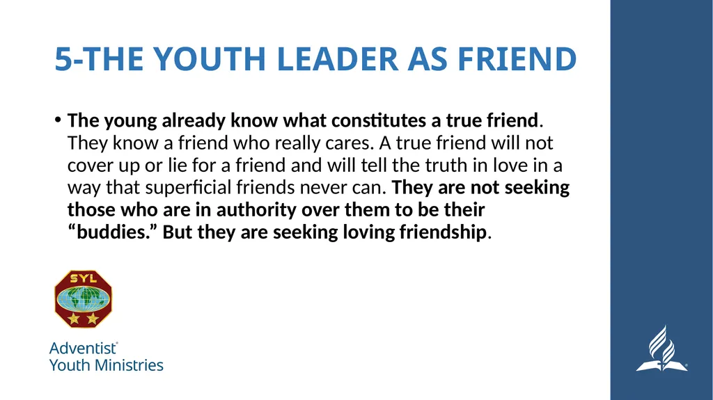 Seminar 4: Leadership The Youth Leader as - slide 19 of 24
