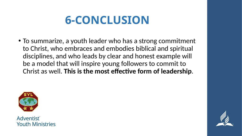 Seminar 4: Leadership The Youth Leader as - slide 20 of 24