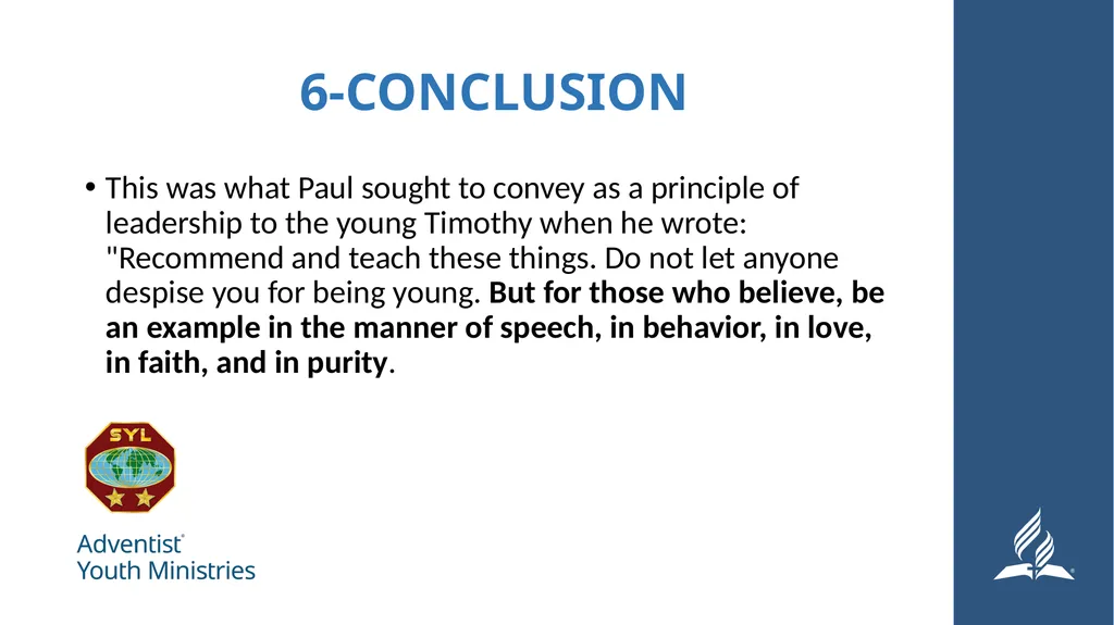 Seminar 4: Leadership The Youth Leader as - slide 21 of 24