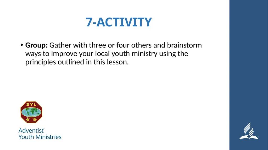 Seminar 4: Leadership The Youth Leader as - slide 23 of 24