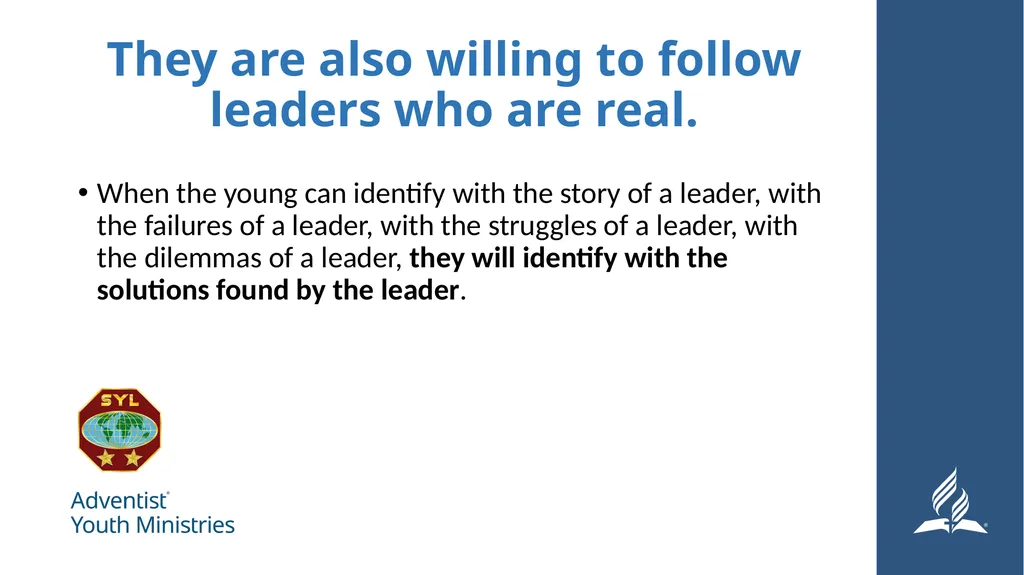 Seminar 4: Leadership The Youth Leader as - slide 15 of 24