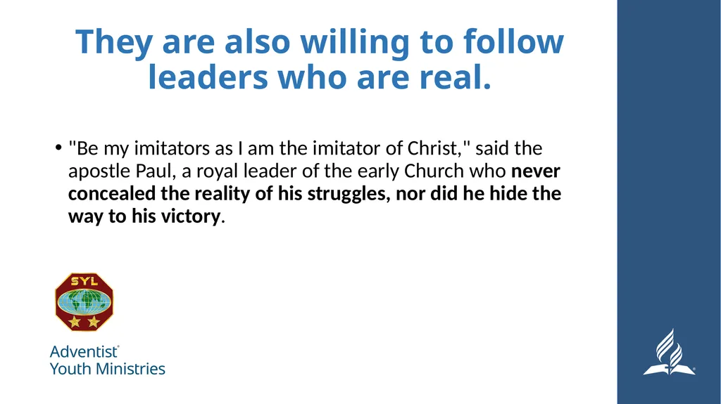 Seminar 4: Leadership The Youth Leader as - slide 16 of 24