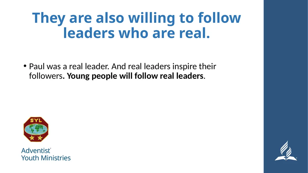 Seminar 4: Leadership The Youth Leader as - slide 17 of 24
