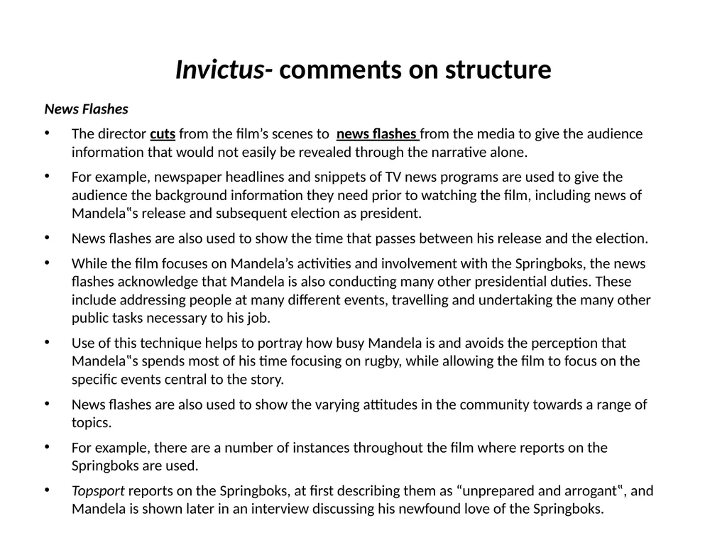 Investigating narrative devices in Ransom and - slide 13 of 23
