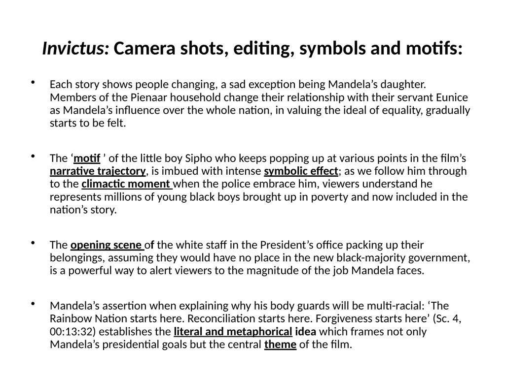 Investigating narrative devices in Ransom and - slide 16 of 23