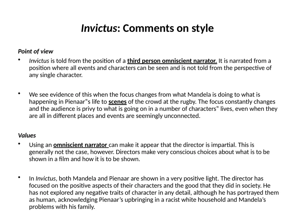 Investigating narrative devices in Ransom and - slide 14 of 23