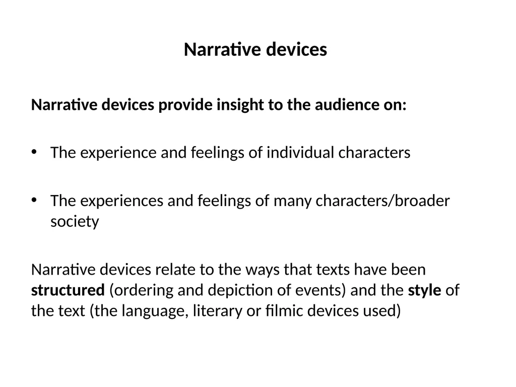 Investigating narrative devices in Ransom and - slide 4 of 23