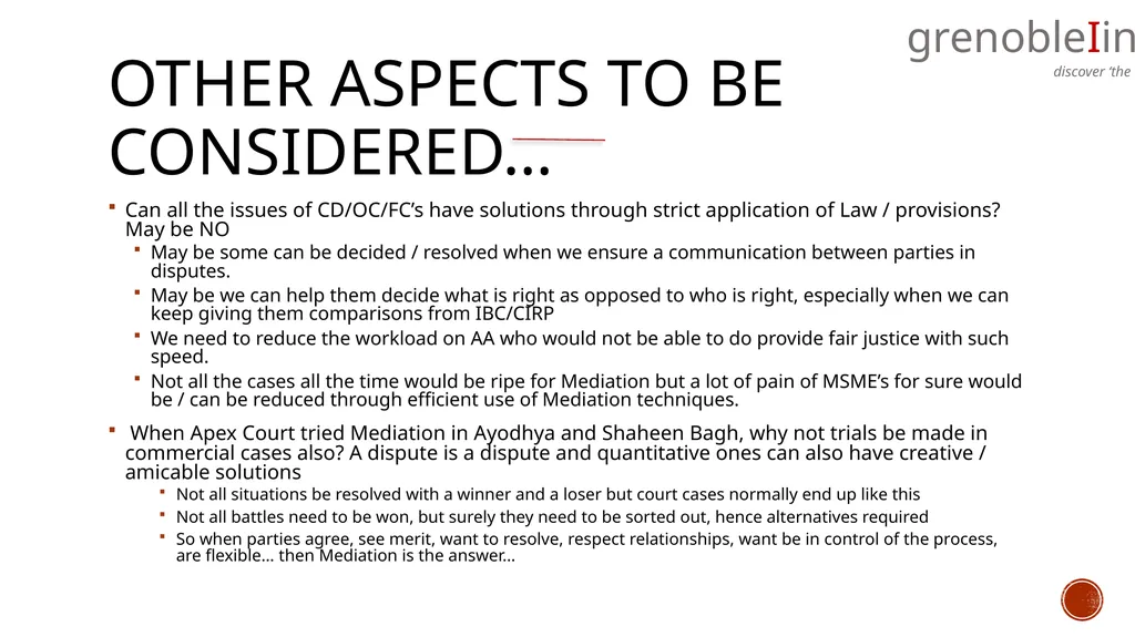 mediation….. What, Why and How of the concept….. - slide 13 of 17