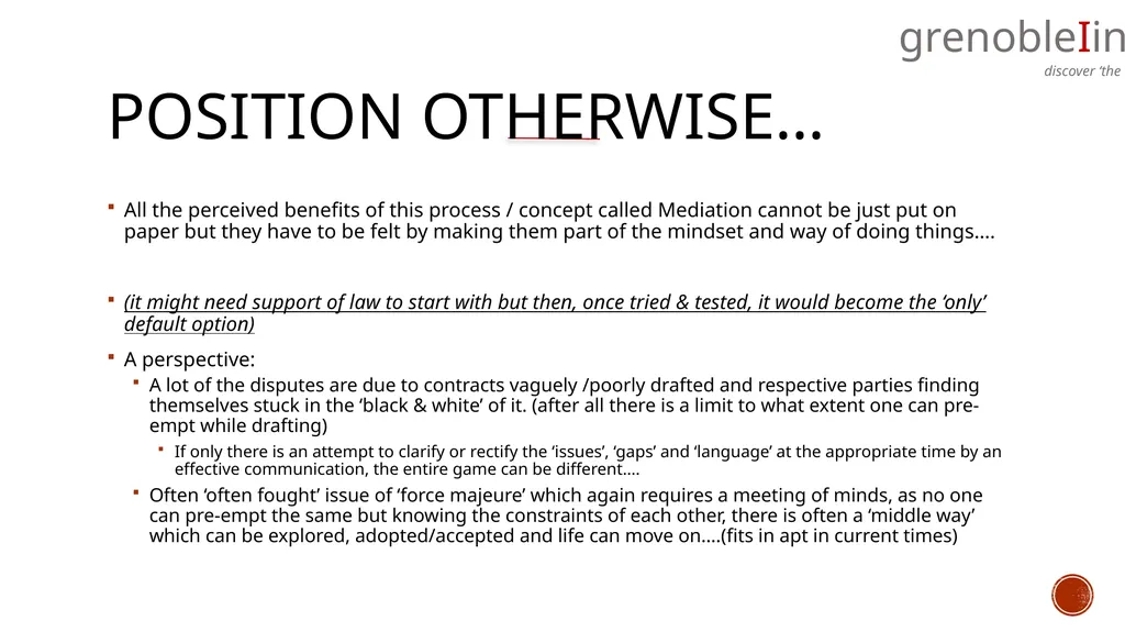 mediation….. What, Why and How of the concept….. - slide 7 of 17