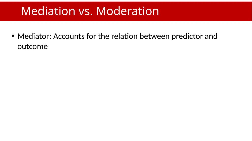 An Introduction to Mediation and Moderation Part - slide 3 of 35