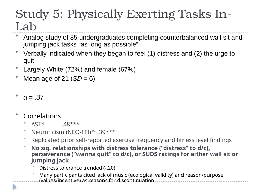 Development and Validation of the AAQ for Exercise - slide 14 of 26