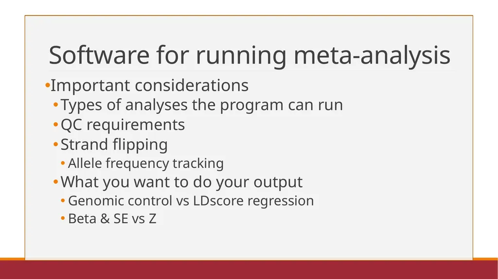 GWAS Meta-Analysis Sarah Medland The 2021 Virtual - slide 13 of 20