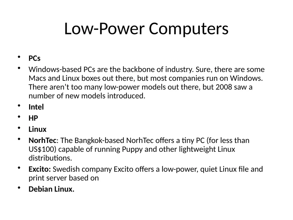 Unit II Chapter 1: Minimizing Power Usage Power - slide 13 of 17