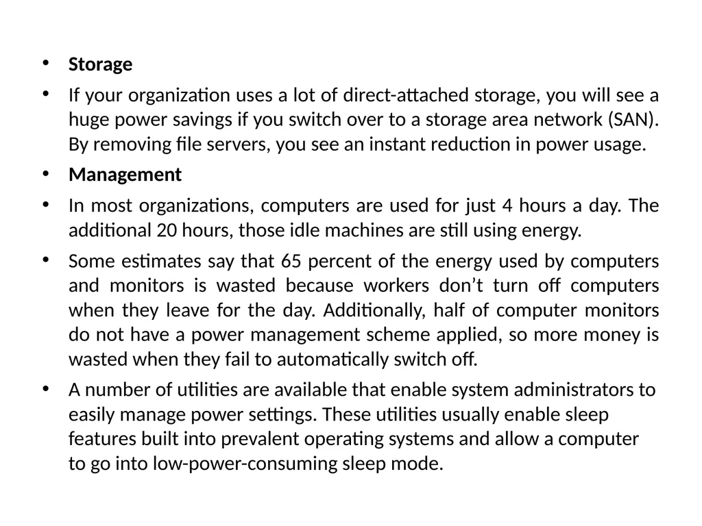 Unit II Chapter 1: Minimizing Power Usage Power - slide 9 of 17