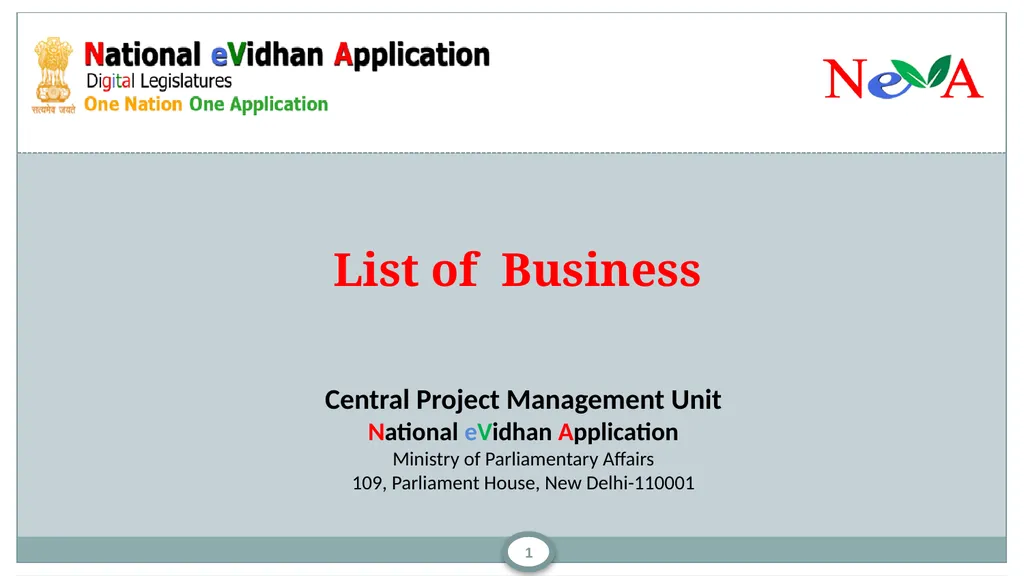 1 List of Business Central Project Management Unit