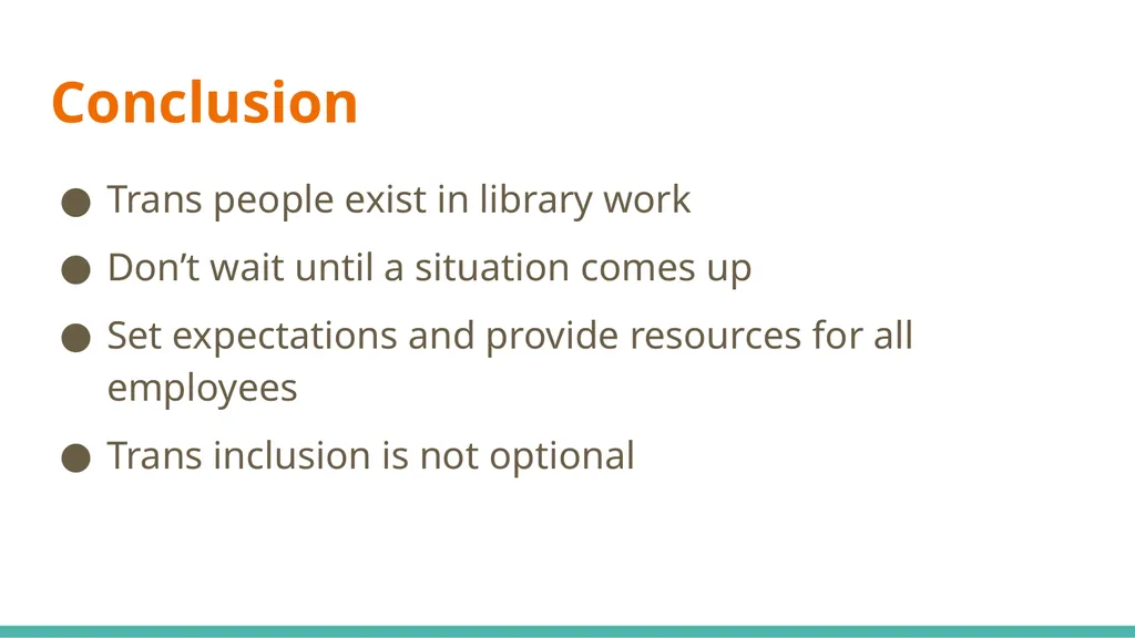 Supporting Trans Library Employees - slide 31 of 33