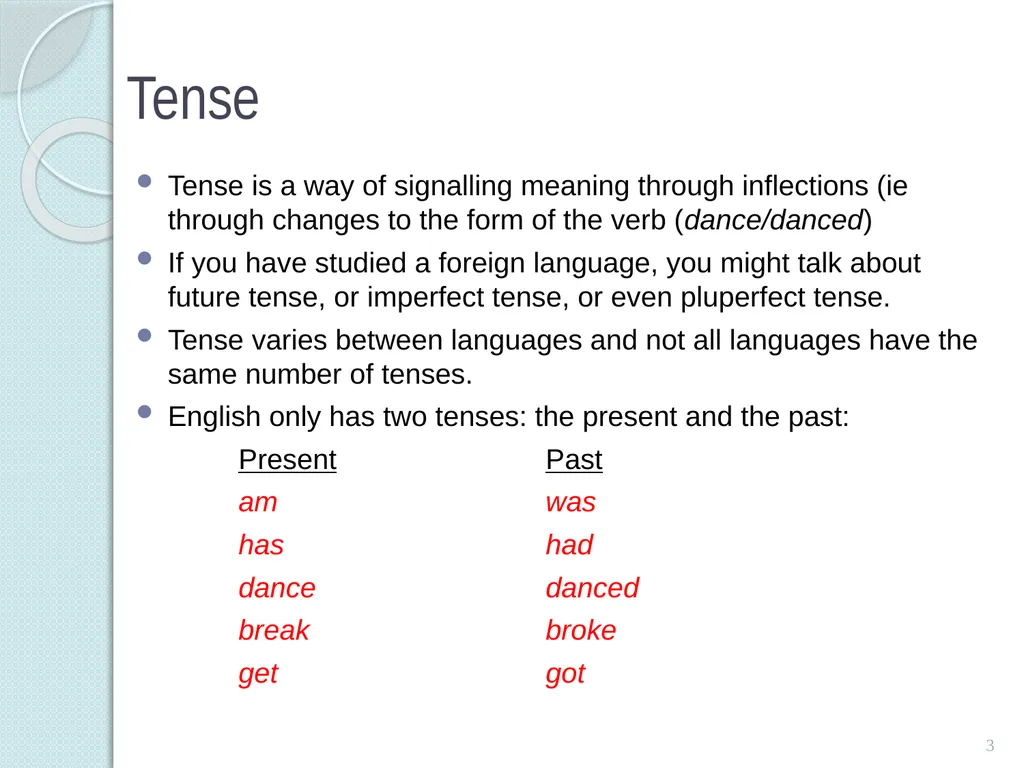 Verbs: the Perfect and the Progressive 1 The - slide 3 of 8