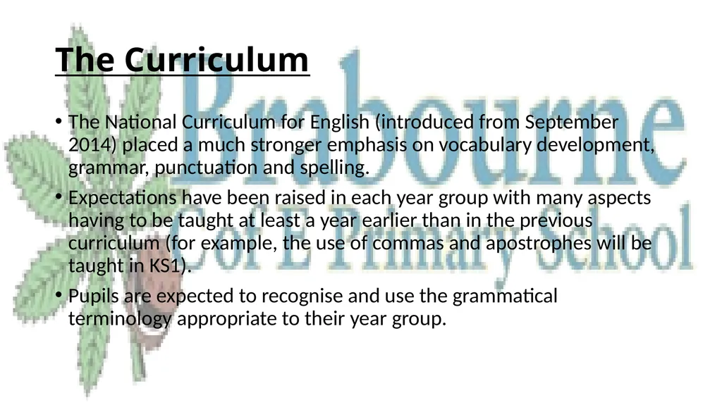 Brabourne CEP SPaG Workshop 13-11-19 What is - slide 5 of 10