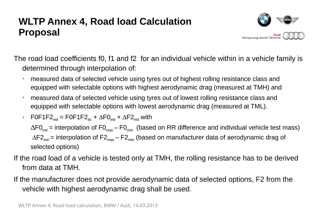 WLTP ANNEX 4, ROAD LOAD CALCULATION Proposal for - slide 7 of 8
