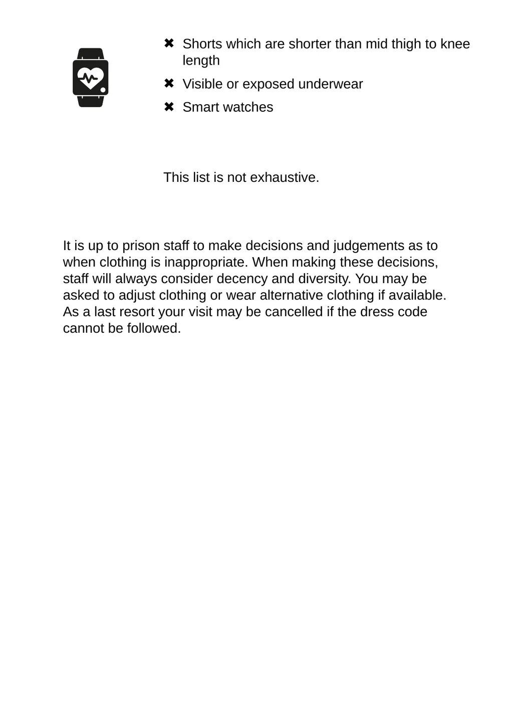 Annex H Dress Code for Visitors All visitors to - slide 3 of 3