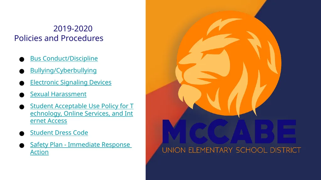 2019-2020 Policies and Procedures Bus - slide 2 of 22