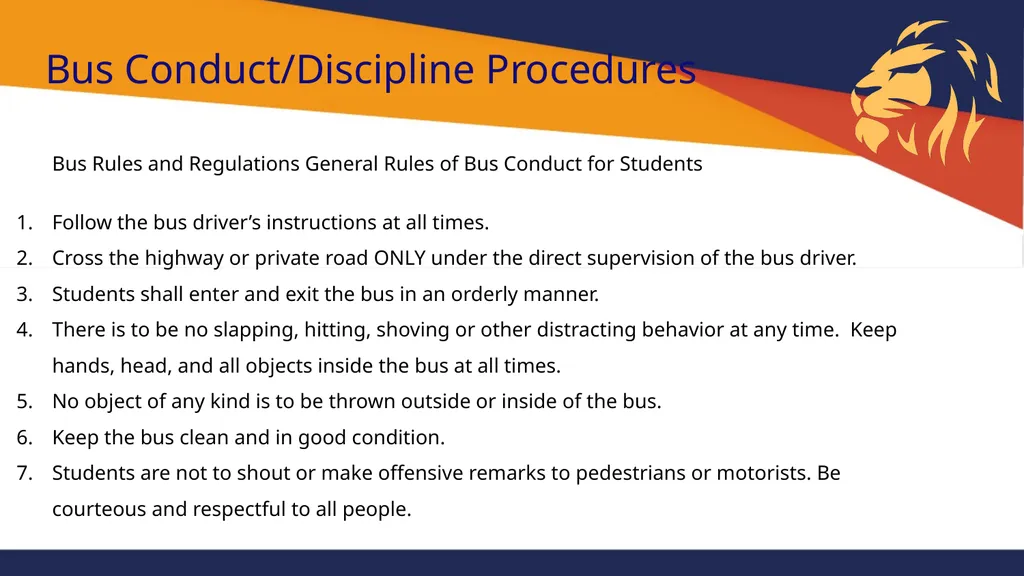 2019-2020 Policies and Procedures Bus - slide 3 of 22