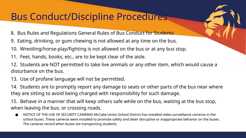 2019-2020 Policies and Procedures Bus - slide 4 of 22