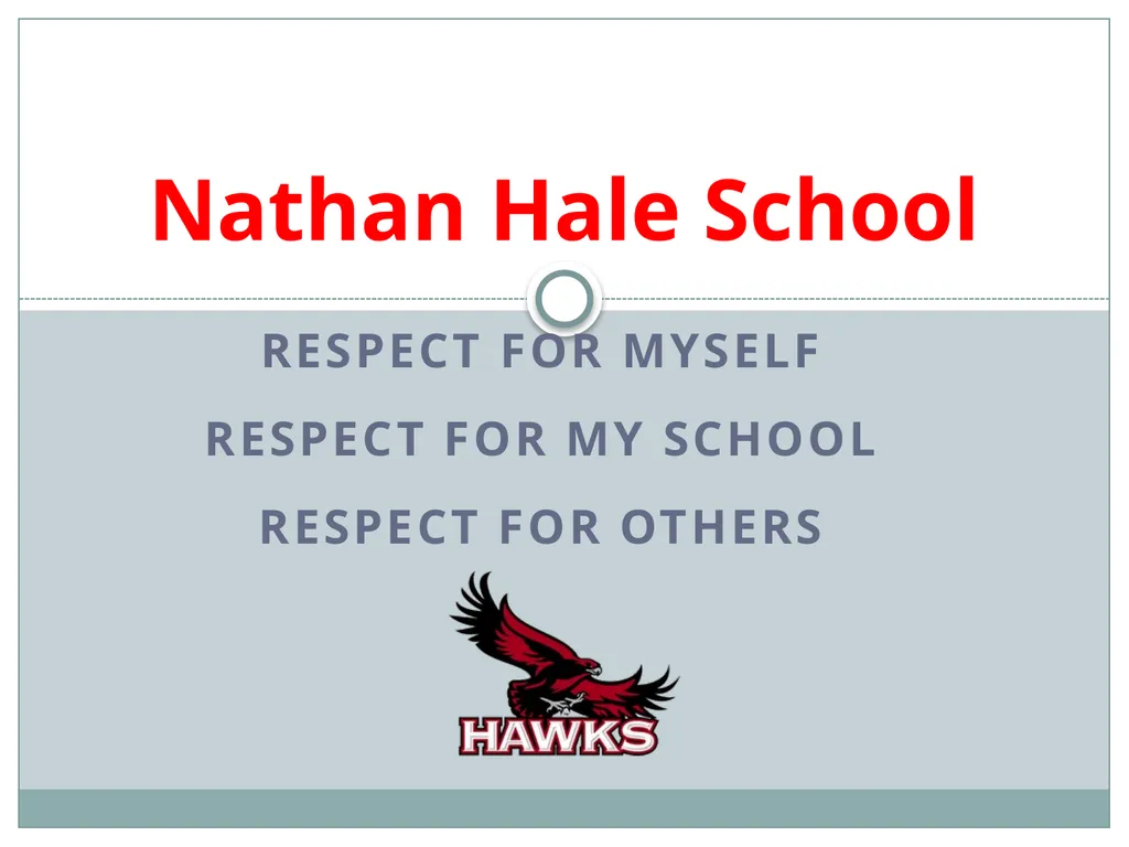 RESPECT FOR MYSELF RESPECT FOR MY SCHOOL RESPECT - slide 1 of 18