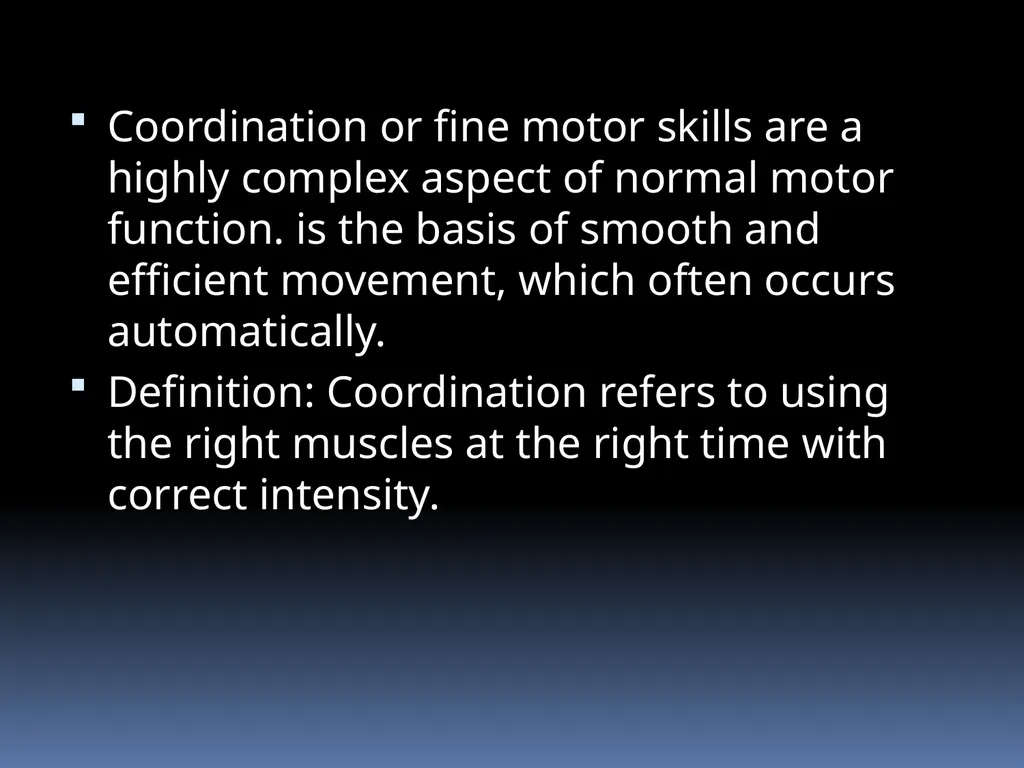 Co-ordination Exercises Coordination or fine motor - slide 2 of 22