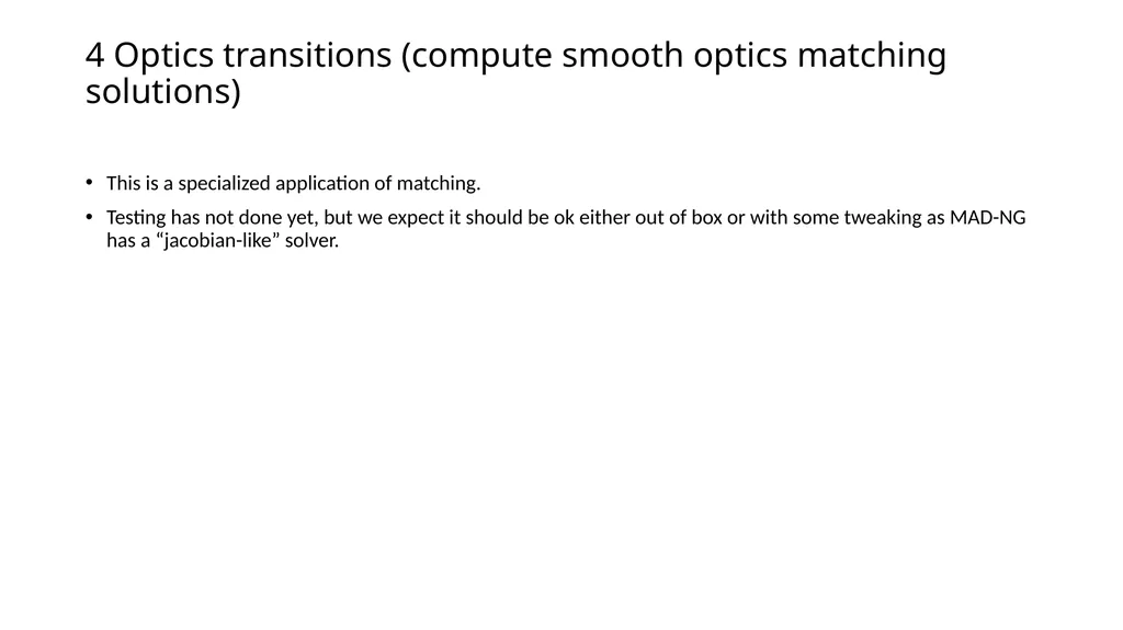 MAD-NG experience and outlook for LHC and HL-LHC - slide 7 of 14
