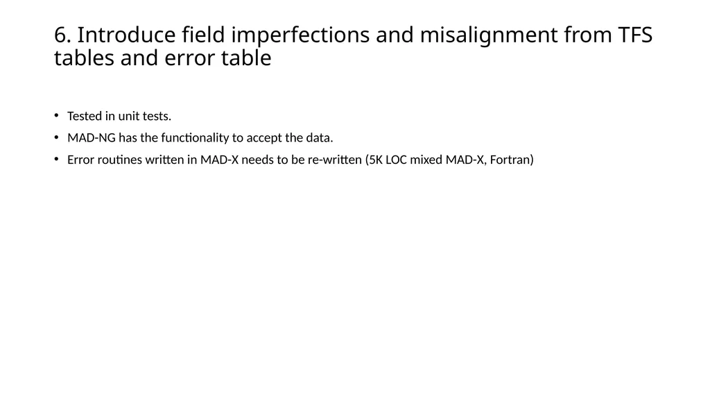 MAD-NG experience and outlook for LHC and HL-LHC - slide 9 of 14