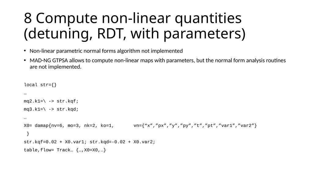 MAD-NG experience and outlook for LHC and HL-LHC - slide 11 of 14
