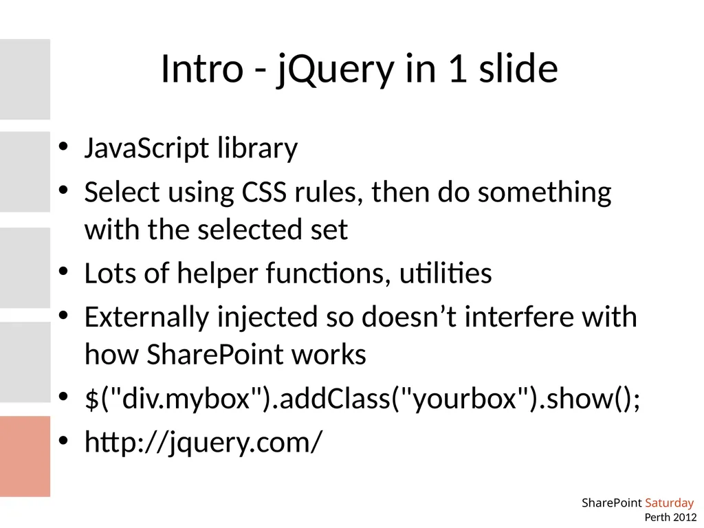Custom REST services and jQuery AJAX Building your - slide 4 of 20