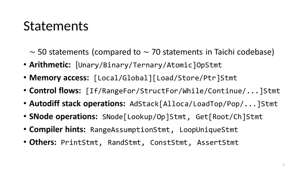 Chi Hierarchical Instructions: Reusable Compiler - slide 7 of 15