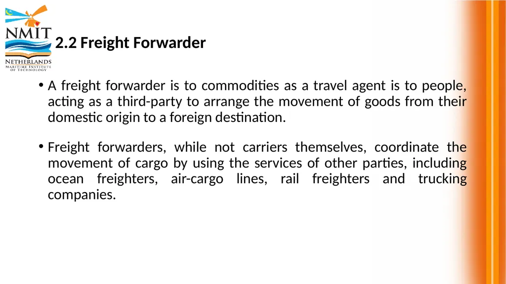DSM 2315 Shipping and Transport Logistics - slide 6 of 25