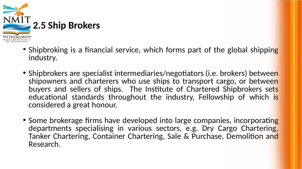 DSM 2315 Shipping and Transport Logistics - slide 15 of 25