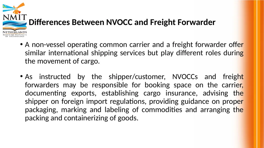 DSM 2315 Shipping and Transport Logistics - slide 7 of 25